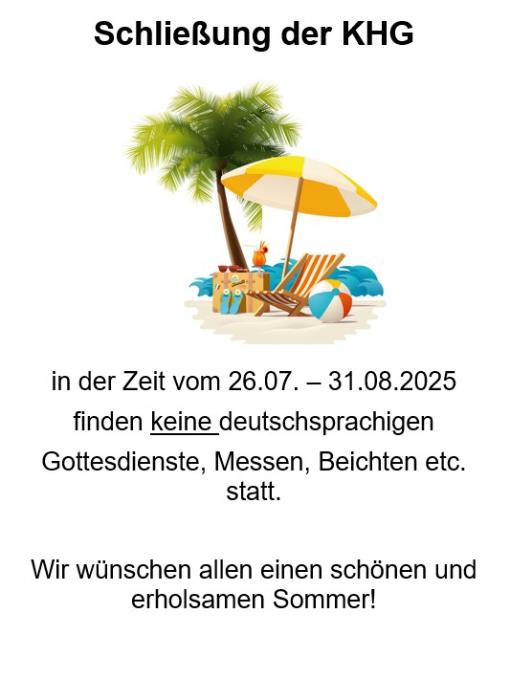 Sommerpause Gottesdienste